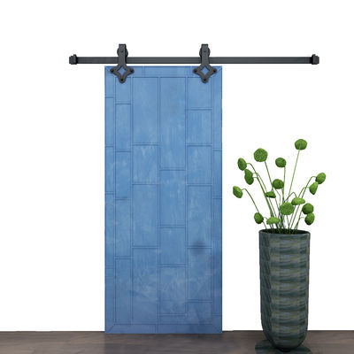 7,5 Ft Sliding Barn Door Hardware Powder Coated Black with 2m Rail