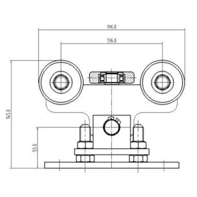 60mm με τη διευθετήσιμη cantilever πιάτων καθορισμού μεταφορά 5 πυλών ρόδα