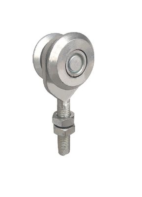 40mm γαλβανισμένη κρεμώντας πορτών κρεμώντας διαδρομή 2 σιδήρου κυλίνδρων άσπρη κύλινδροι με τη σφαίρα