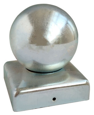 μετα καλύμματα φρακτών 80x80mm με το γαλβανισμένο τοπ άσπρο χάλυβα σφαιρών γύρω από   Διακοσμητικός