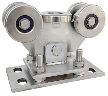 Διάμετρος 68mm 304 ανοξείδωτες 5 ρόδες για Cantilever διαδρομής 80X80 τη διευθετήσιμη μεταφορά πυλών