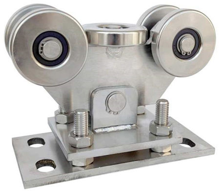 SS304 68mm διευθετήσιμη 5 Cantilever ρόδα πυλών για τη διαδρομή 80X80